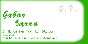 gabor varro business card